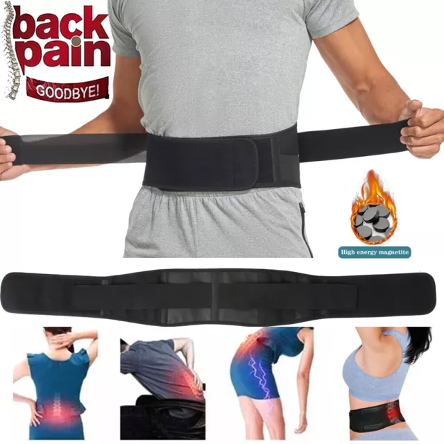 Lumbar & Lower Back Support Belt Brace Strap Pain Relief Posture Waist Trimmer #