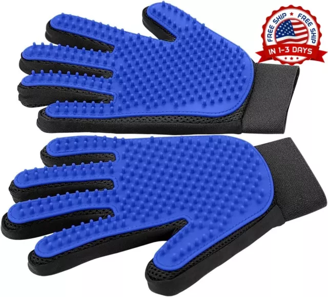 Guantes De Aseo Para Mascotas Cepillo Removedor De Pelo De Perro Y Gato Masaje