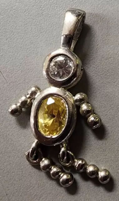 925 Sterling Silver Boy Birthstone Pendant Charms November