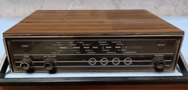 EUROPHON OM Radio Portatile AM Vintage Anni 60 70