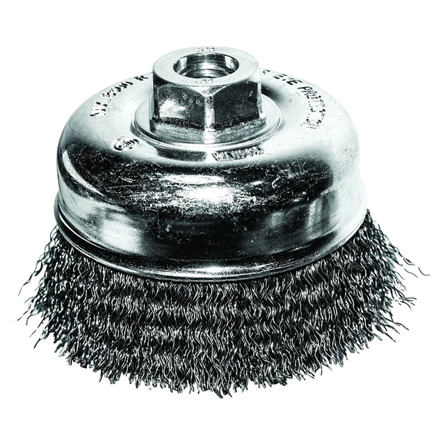 Century Drill & Tool 3" Coarse Steel Crimped Angle Grinder Cup Brush