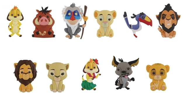 Portachiavi Il Re Leone Set Completo Clip Bag 6 Cm 11 Pezzi Disney Film Monogra