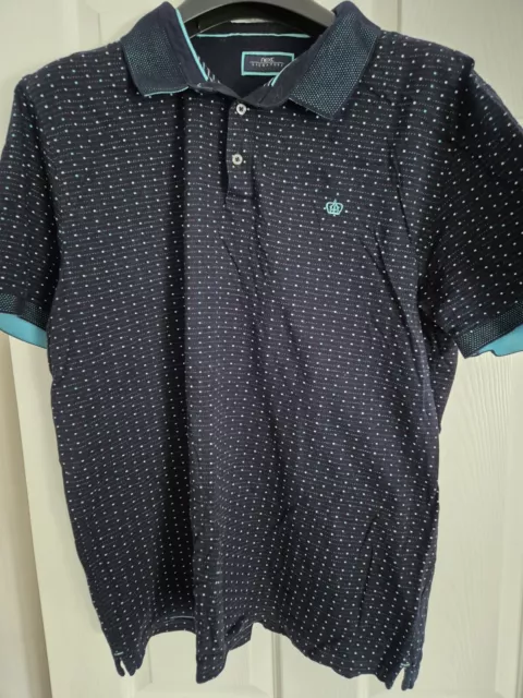 Next Signature Mens Cotton Polo Shirt Blue Size XL New Without Tags