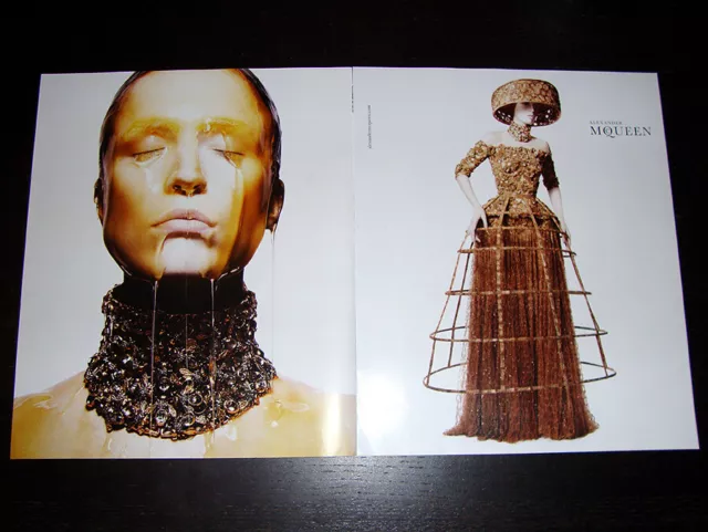 ALEXANDER McQUEEN 2-Page Magazine PRINT AD Spring 2013 RAQUEL ZIMMERMANN