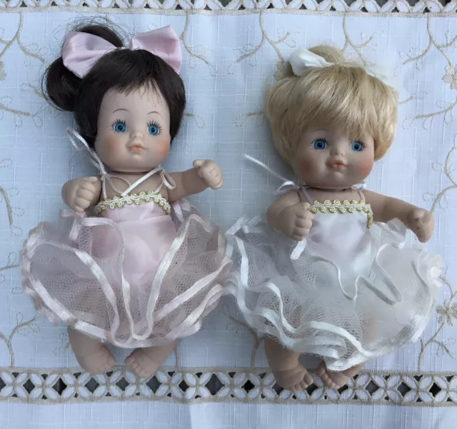 Alberon Playtown Porcelain Dolls X 2 ~ 1984 ~