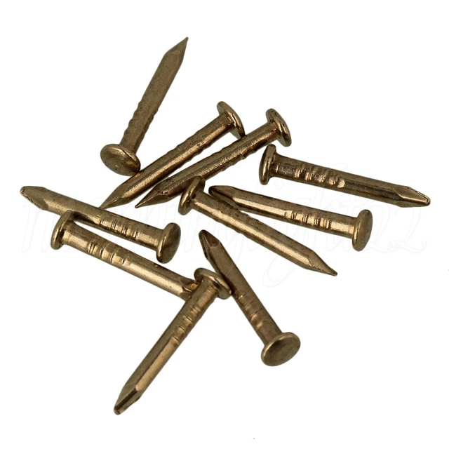 1cm Household Copper Miniature Nail Set of 100 Brass