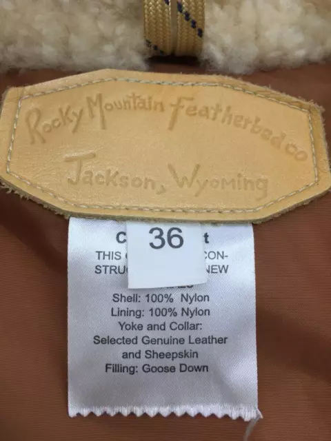 ROCKY MOUNTAIN FEATHERBED #2 Featherbed Down Vest 36 Nylon beige Plain ...