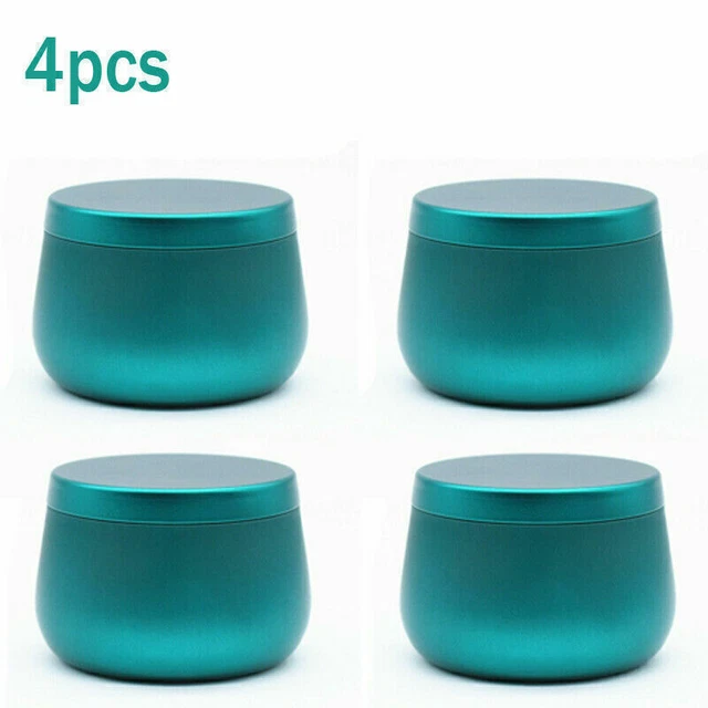 4 piezas latas para hacer velas contenedores de 4 oz té dulces especias frascos de almacenamiento de especias caja de joyería