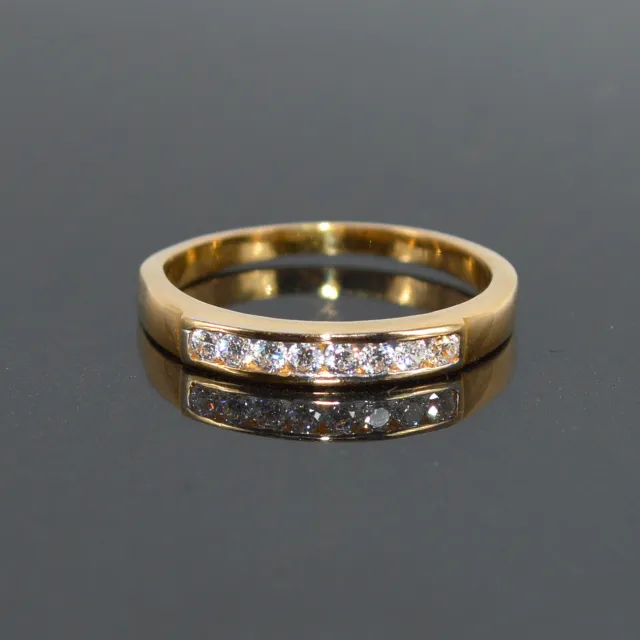 18ct Solid Yellow Gold Hallmarked Natural Genuine Diamond Eternity Ring