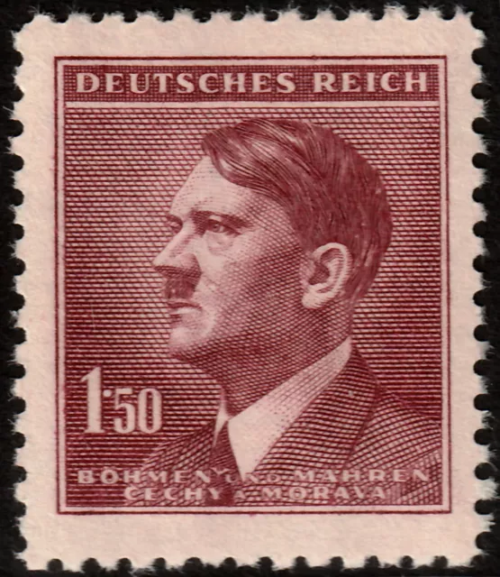 ✔️ Germany Bohemia Moravia 1942 Wwii Nazi Era Hitler Sc 70 ** Mnh Og [1Bm97]