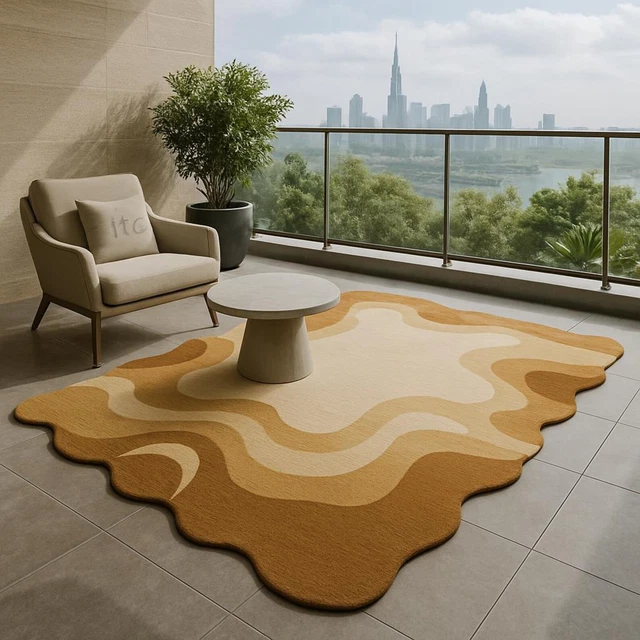 Tapis En Laine Nz Touffeté à La Main - Multicolore - Fabriqué En Inde - Sur Mesure