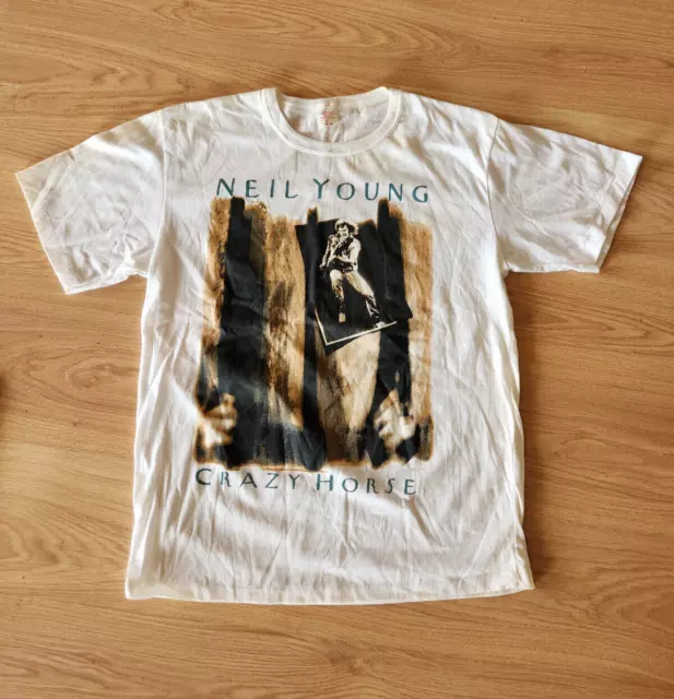 Vintage Original Neil Young & Crazy Horse 1987 Life Concert Tour T-Shirt XL