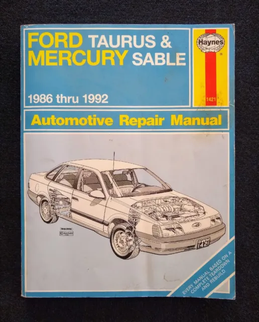 Haynes Ford Taurus & Mercury Sable 1986-1992 Automotive Shop Repair Manual #1421