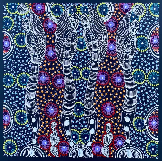 Colleen Bird Wallace NUNGURRAYI. Authentic Aboriginal Art. 100% Original.