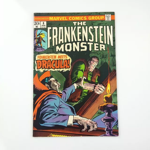 The Frankenstein Monster #8 Frankenstein Meets Dracula (1974 Marvel Comics)