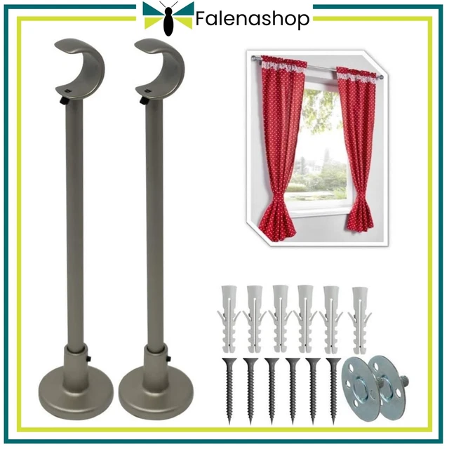 Terminali A Punta Per Bastoni Tende Gardinia - Effetto Acciaio Inox, Ø 19 Mm (2 Pezzi) - Foto 2