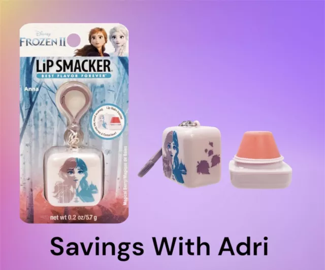 New Disney Lip Smacker Frozen II 'Anna' Berry Magical KEYCHAIN Lip Balm