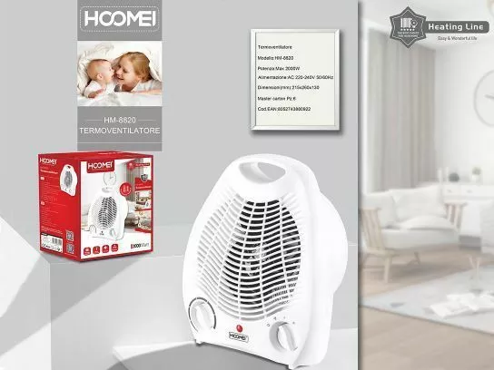 Poêle Radiateur Soufflant Convertisseur Air Éléctrique 2000w Hoomei Hm-8820