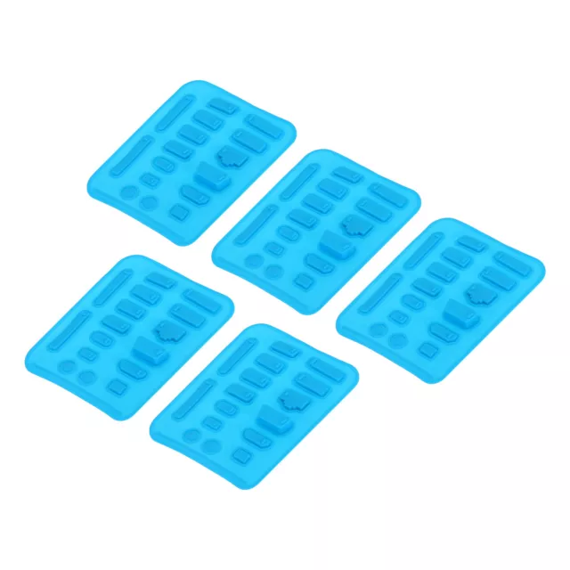 80pcs USB Port Plugs Covers Caps Silicone Anti Dust Protector Blue(16pcs/Set)
