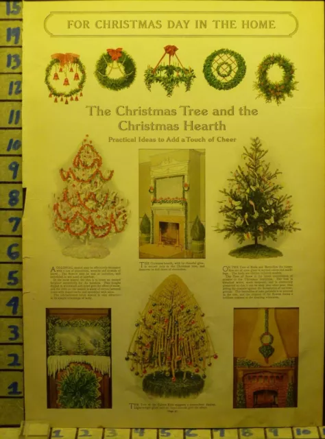 1911 Decoration Tree Hearth Decor Christmas Santa Holiday Vintage Ad  Ae81