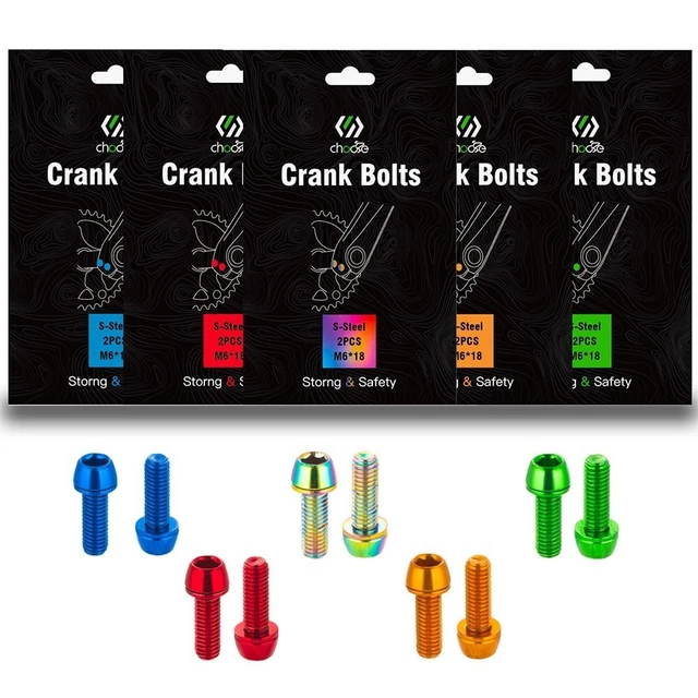 Bicycle Crank Bolts M6*18mm,Crankset Fixing Bolts MTB Road Bike Crank Screws