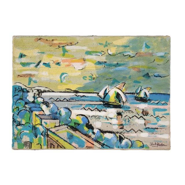 I. Kodra Technique Mixte sur Toile - Italie XX Siècle 🇮🇹