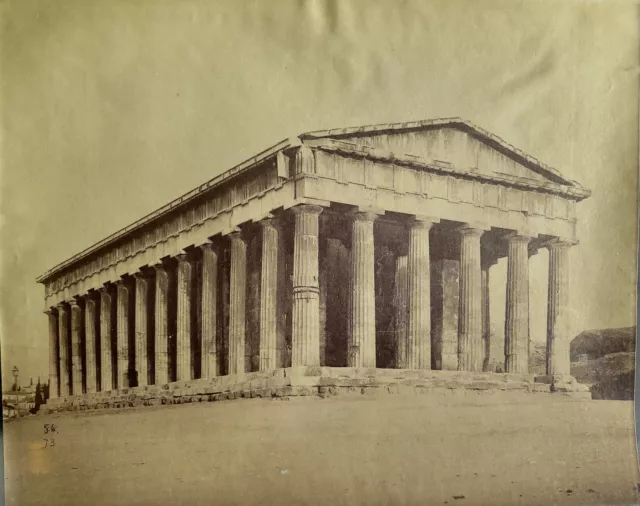 Athens, Temple of Hephaestus (Theseus) Vintage c.1880 albumen photo