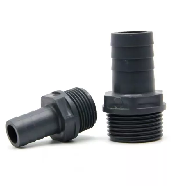 Hose Tail Connector. Barbed to Male BSP Thread. Pond, Pool, Hose Pipe Adapter