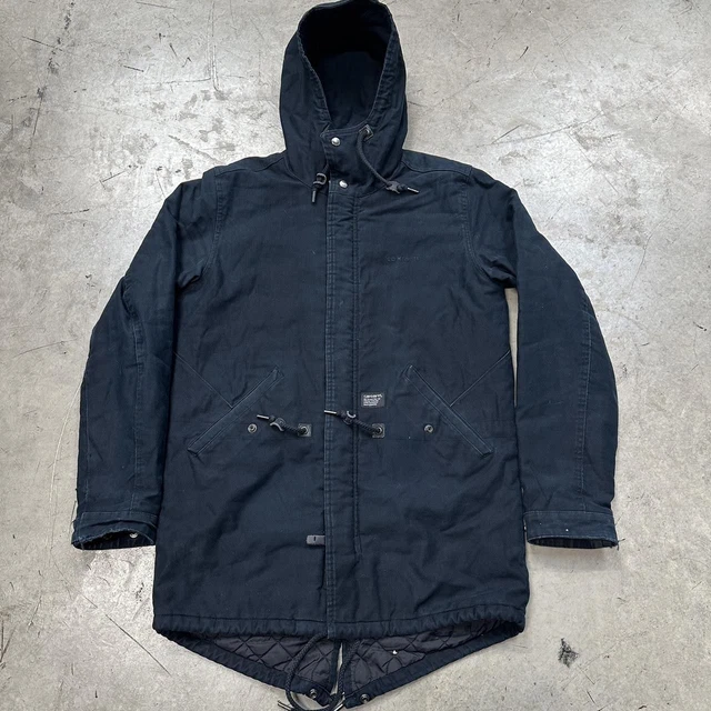 MEN'S CARHARTT WIP Navy Clash Parka Coat PicClick UK