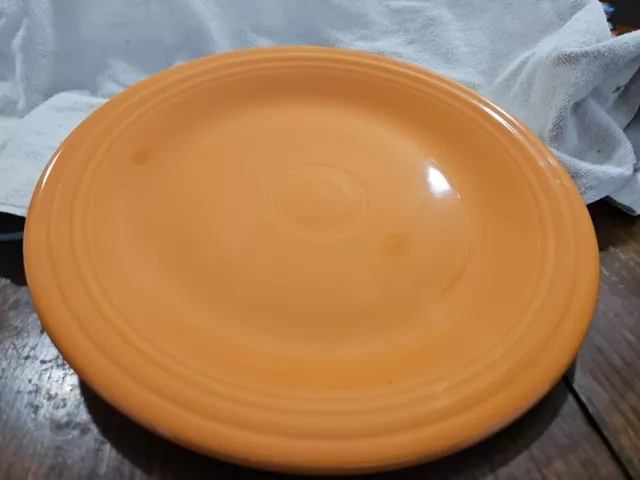 Fiestaware 10 1/4" Dinner Plate Color Retired Tangerine Fiesta USA