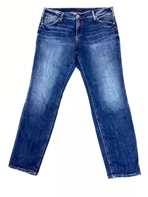 Silver Jeans Womens 14x29 Boyfriend Stretch Flex Mid Rise Tapered Dark Good
