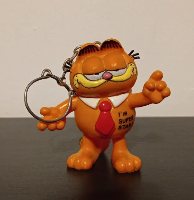 Garfield - 2.5" PVC keyring figure - "I'm Super Star!" - Bully