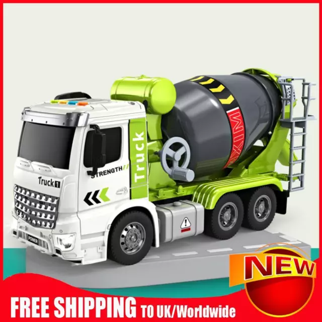 Mixer cemento camion giocattolo da costruzione con suono leggero per 4+ bambini (verde 40 palline)
