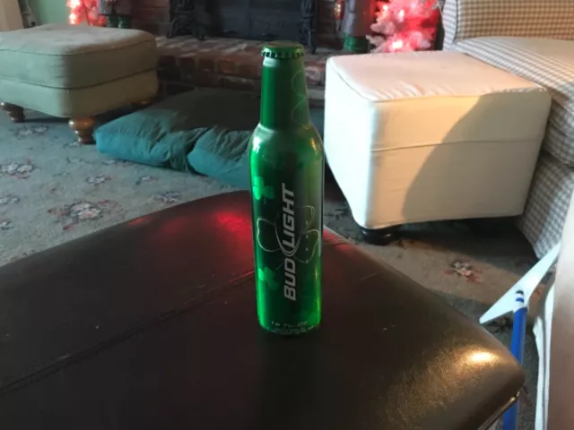 2011 Bud Light St. Patrick’s Day 16 oz EMPTY aluminum beer bottle # 501594