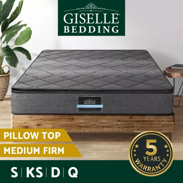 Giselle Mattress Pillow Top Bed Size Bonnell Spring Medium Firm Foam 18CM