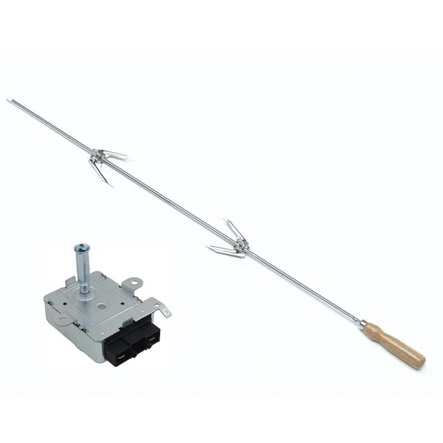 BBQ-TORO Set Per Spiedini, 120 Cm, Incluso Motore In Acciaio Inox, 220V - Foto 3