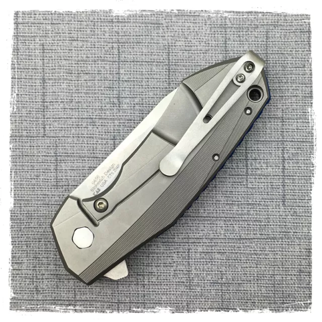 New Custom Titanium Deep Carry Pocket Clip Made for ZT0456 Zero Tolerance 0456