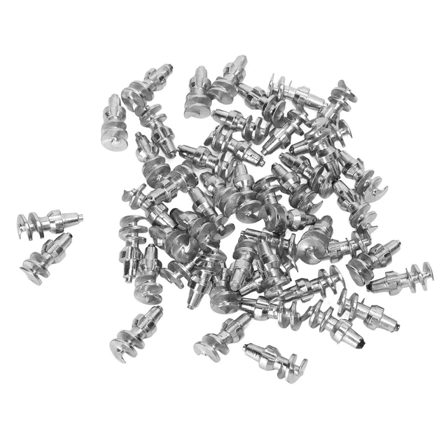 Borchie Pneumatici Auto 50pz Filettate Antislip Acciaio Tungsteno Borchia Pneumatici Alluminio