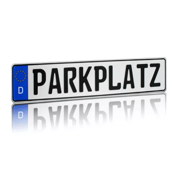 1 Parking Plaque Immatriculation 520x110mm D'Immatriculation Place de