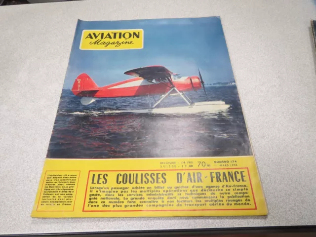 AVIATION MAGAZINE N° 174- 1956 : Transcendental Model 1-G Coulisses d'Air-Franc*