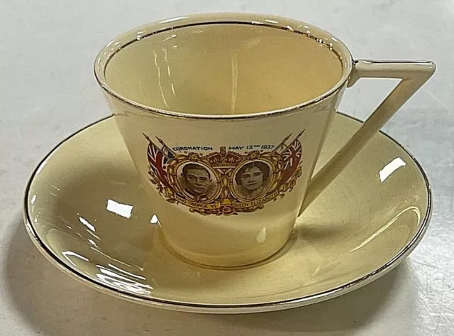 Wedgwood & Co. King George Vi Queen Elizabeth Coronation 1937 Teacup And Saucer