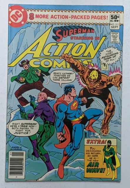 Action Comics #511 (Sept 1980, DC) FN+ 6.5 Ross Andru and Dick Giordano cover