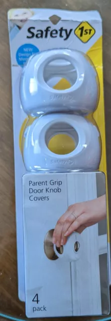 Safety 1st Parent Grip Door Knob Covers, White, One Size,4 Count (Pack White)