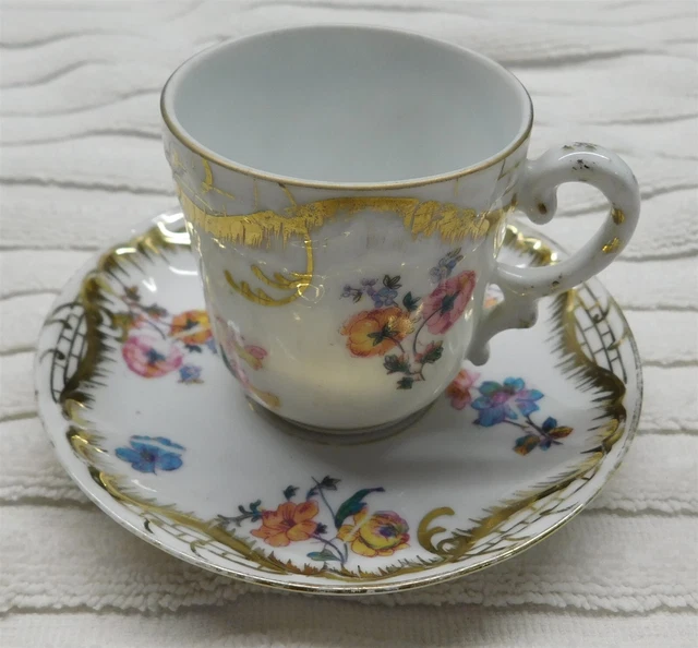 RR/BS Pennsylvania Railroad China Demi Cup & Saucer in the Allegheny Pattern