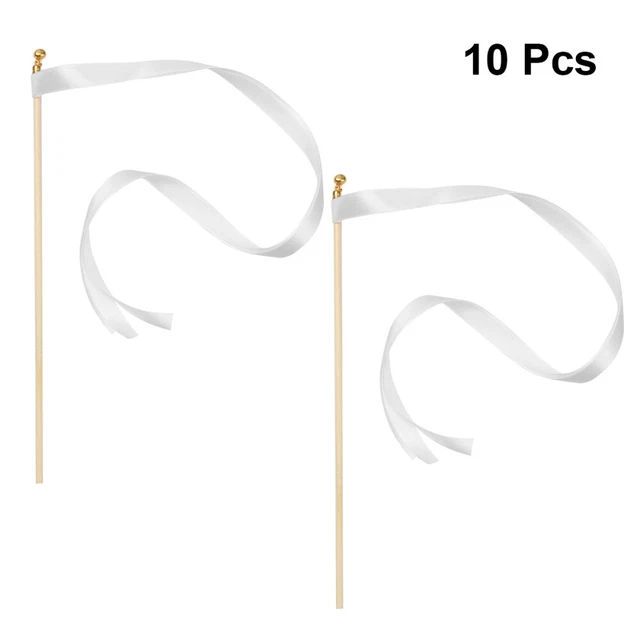 10 Pz Bacchette Magiche Streamer Cromatiche Bambini Decorazione Bambino Sposa