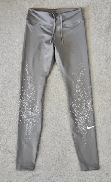 Nike Performance Tights/Leggings - Gr. S Farbe gunsmoke/white reflektierend