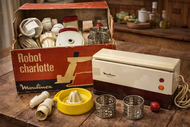 Robot Marinette Moulinex Vintage – Modèle 114 – Blanc – état Fonctionnel