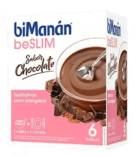 BIMANÁN - NATILLAS CON SABOR A CHOCOLATE (6 SOBRESx50 G)