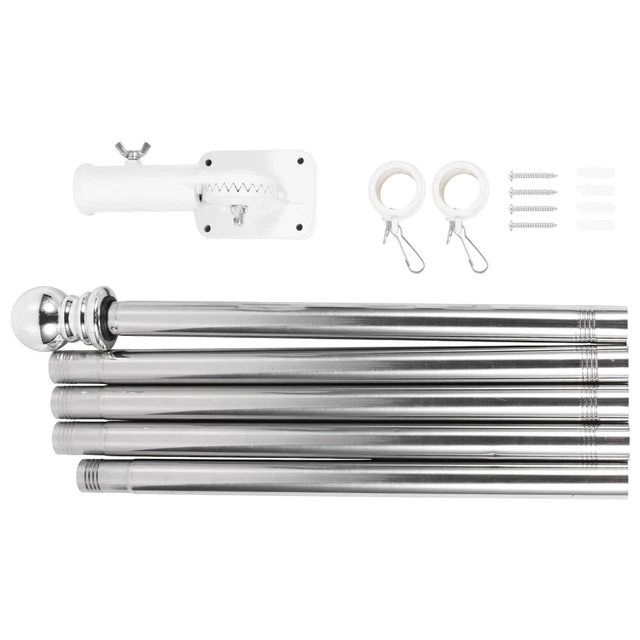 Flagpole Clips Stainless Steel Flagpole Telescoping Flag Pole Accessories