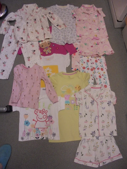 Toddlers Bundle 10 Items Pyjamas & T-Shirts Leggings Age 3-4